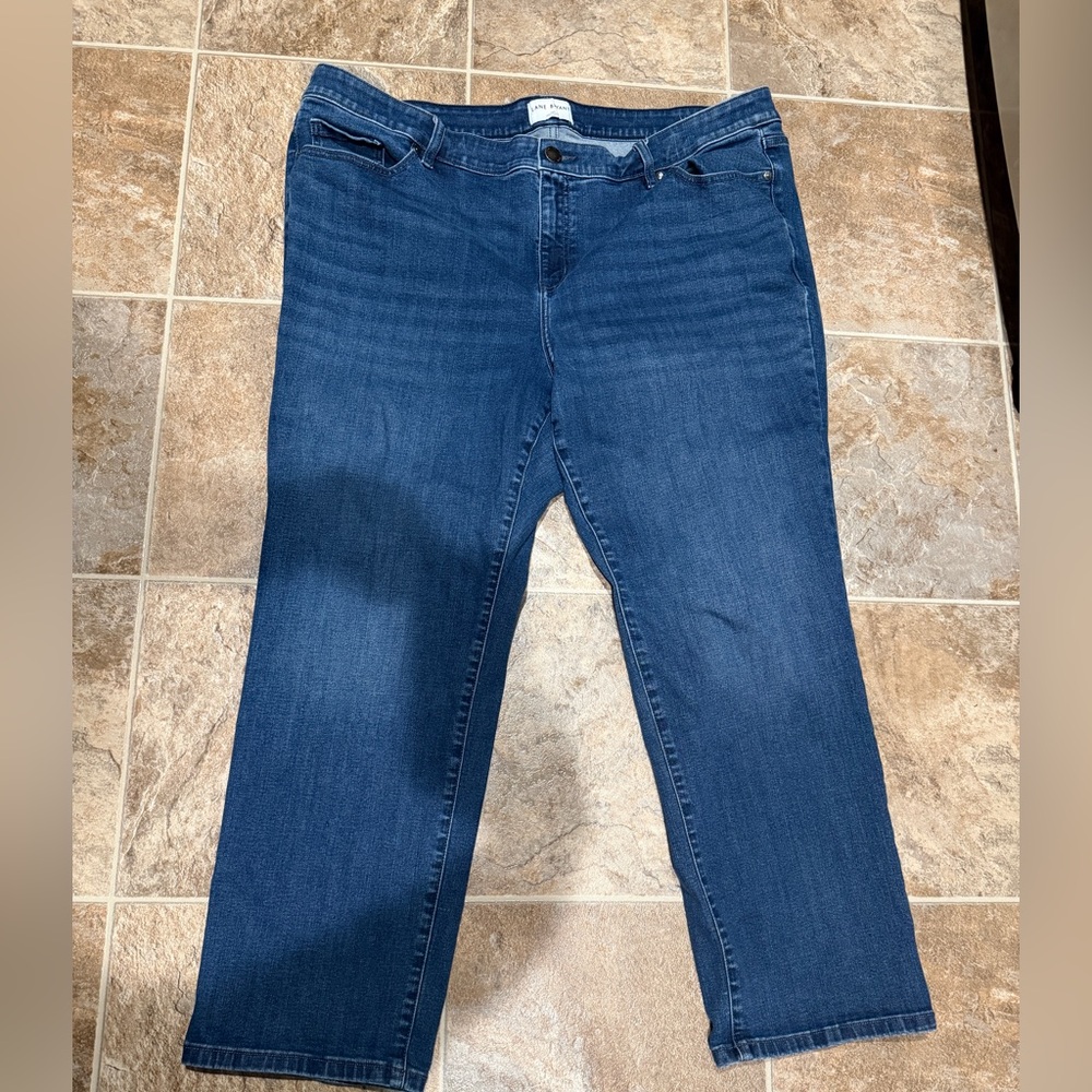 Lane Bryant Indigo Straight Leg Mid-Rise Jeans